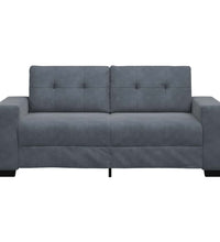 Zweisitzer-Sofa Dunkelgrau 140 cm Samt