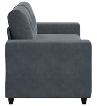 Zweisitzer-Sofa Dunkelgrau 140 cm Samt