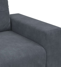 Zweisitzer-Sofa Dunkelgrau 140 cm Samt