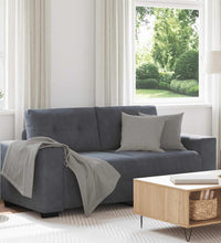 Zweisitzer-Sofa Dunkelgrau 140 cm Samt