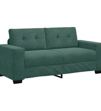 Zweisitzer-Sofa Dunkelgrün 140 cm Samt