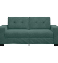 Zweisitzer-Sofa Dunkelgrün 140 cm Samt