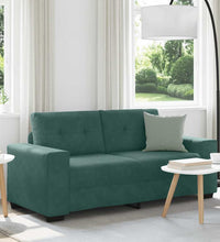 Zweisitzer-Sofa Dunkelgrün 140 cm Samt