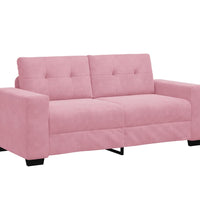 Zweisitzer-Sofa Rosa 140 cm Samt