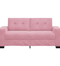 Zweisitzer-Sofa Rosa 140 cm Samt