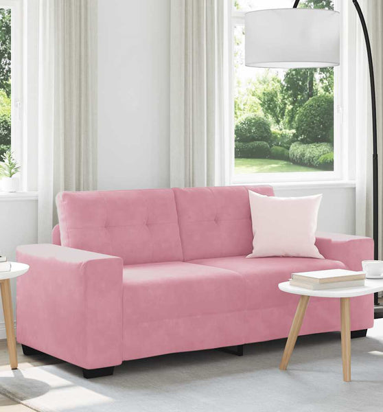 Zweisitzer-Sofa Rosa 140 cm Samt