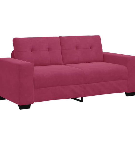 Zweisitzer-Sofa Weinrot 140 cm Samt