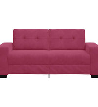 Zweisitzer-Sofa Weinrot 140 cm Samt