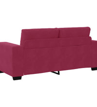 Zweisitzer-Sofa Weinrot 140 cm Samt