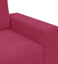 Zweisitzer-Sofa Weinrot 140 cm Samt