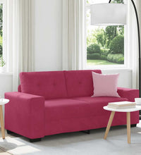 Zweisitzer-Sofa Weinrot 140 cm Samt