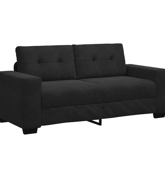 Zweisitzer-Sofa Schwarz 140 cm Samt