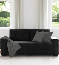 Zweisitzer-Sofa Schwarz 140 cm Samt