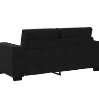 Zweisitzer-Sofa Schwarz 140 cm Samt