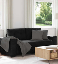 Zweisitzer-Sofa Schwarz 140 cm Samt