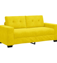 Zweisitzer-Sofa Gelb 140 cm Samt