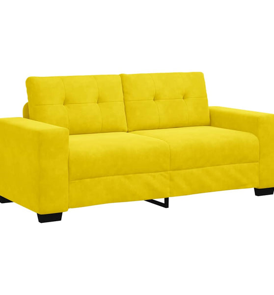 Zweisitzer-Sofa Gelb 140 cm Samt