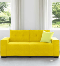 Zweisitzer-Sofa Gelb 140 cm Samt