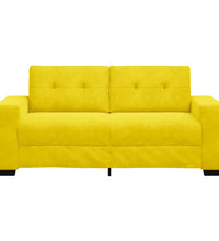 Zweisitzer-Sofa Gelb 140 cm Samt