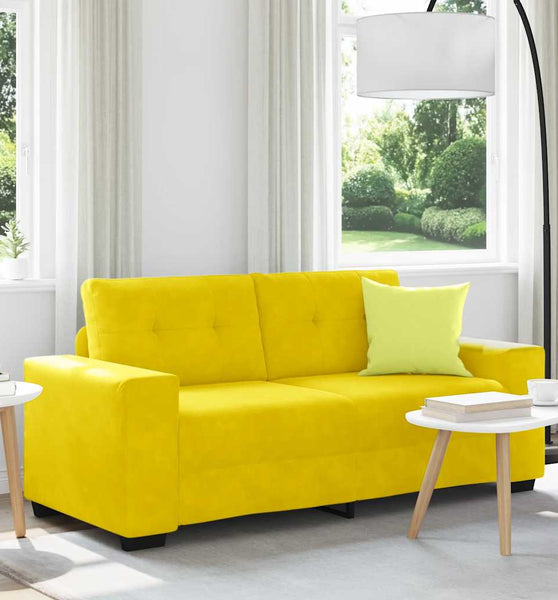 Zweisitzer-Sofa Gelb 140 cm Samt