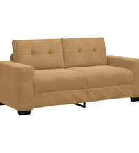 Zweisitzer-Sofa Braun 140 cm Samt