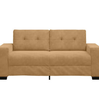 Zweisitzer-Sofa Braun 140 cm Samt