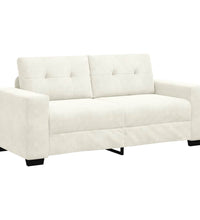 Zweisitzer-Sofa Creme 140 cm Samt