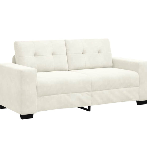 Zweisitzer-Sofa Creme 140 cm Samt