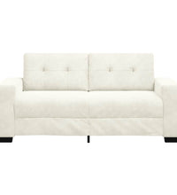 Zweisitzer-Sofa Creme 140 cm Samt