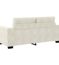 Zweisitzer-Sofa Creme 140 cm Samt