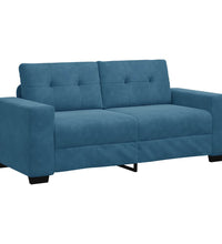 Zweisitzer-Sofa Blau 140 cm Samt