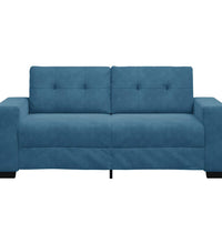 Zweisitzer-Sofa Blau 140 cm Samt