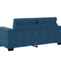 Zweisitzer-Sofa Blau 140 cm Samt