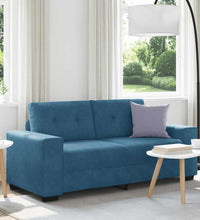 Zweisitzer-Sofa Blau 140 cm Samt