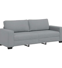3-Sitzer-Sofa Hellgrau 180 cm Stoff