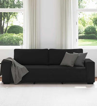 3-Sitzer-Sofa Schwarz 180 cm Stoff