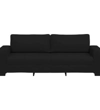 3-Sitzer-Sofa Schwarz 180 cm Stoff