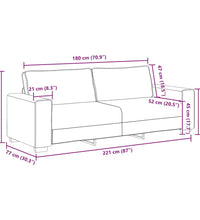 3-Sitzer-Sofa Dunkelgrün 180 cm Stoff
