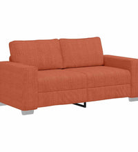 Zweisitzer-Sofa Rot Orange 140 cm Cordstoff