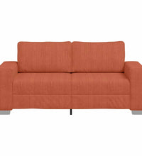 Zweisitzer-Sofa Rot Orange 140 cm Cordstoff