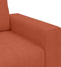 Zweisitzer-Sofa Rot Orange 140 cm Cordstoff