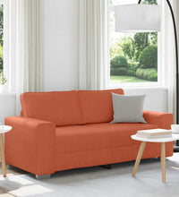 Zweisitzer-Sofa Rot Orange 140 cm Cordstoff