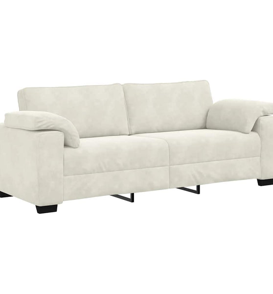 3-Sitzer-Sofa Creme 178 cm Samt