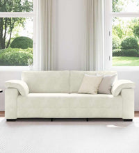 3-Sitzer-Sofa Creme 178 cm Samt