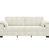 3-Sitzer-Sofa Creme 178 cm Samt