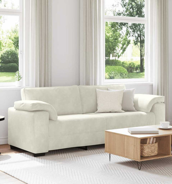 3-Sitzer-Sofa Creme 178 cm Samt