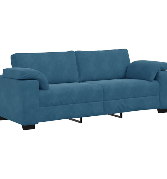 3-Sitzer-Sofa Blau 178 cm Samt