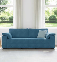 3-Sitzer-Sofa Blau 178 cm Samt