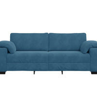 3-Sitzer-Sofa Blau 178 cm Samt