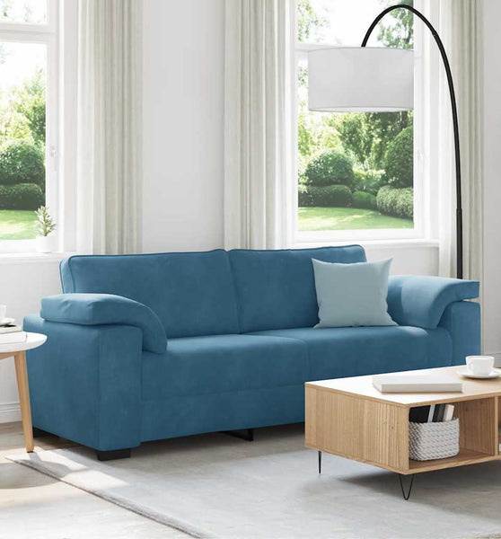 3-Sitzer-Sofa Blau 178 cm Samt